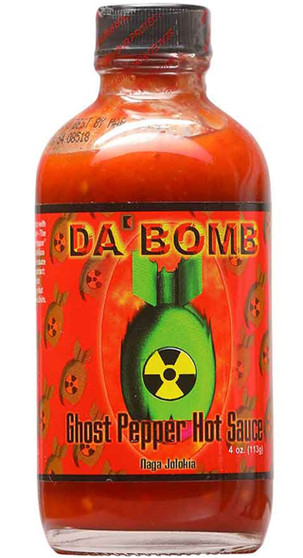 Da Bomb Ghost Pepper Hot Sauce, 4oz.