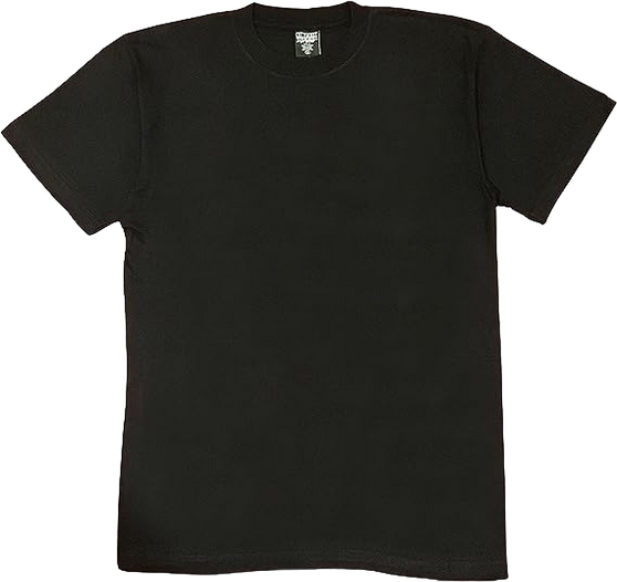 COTTON NET ROUND NECK T-SHIRT BLACK 6PK