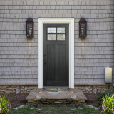 Elevate Your Home's Entrance with Knockety.com's Craftsman Tall Lite Mahogany Door