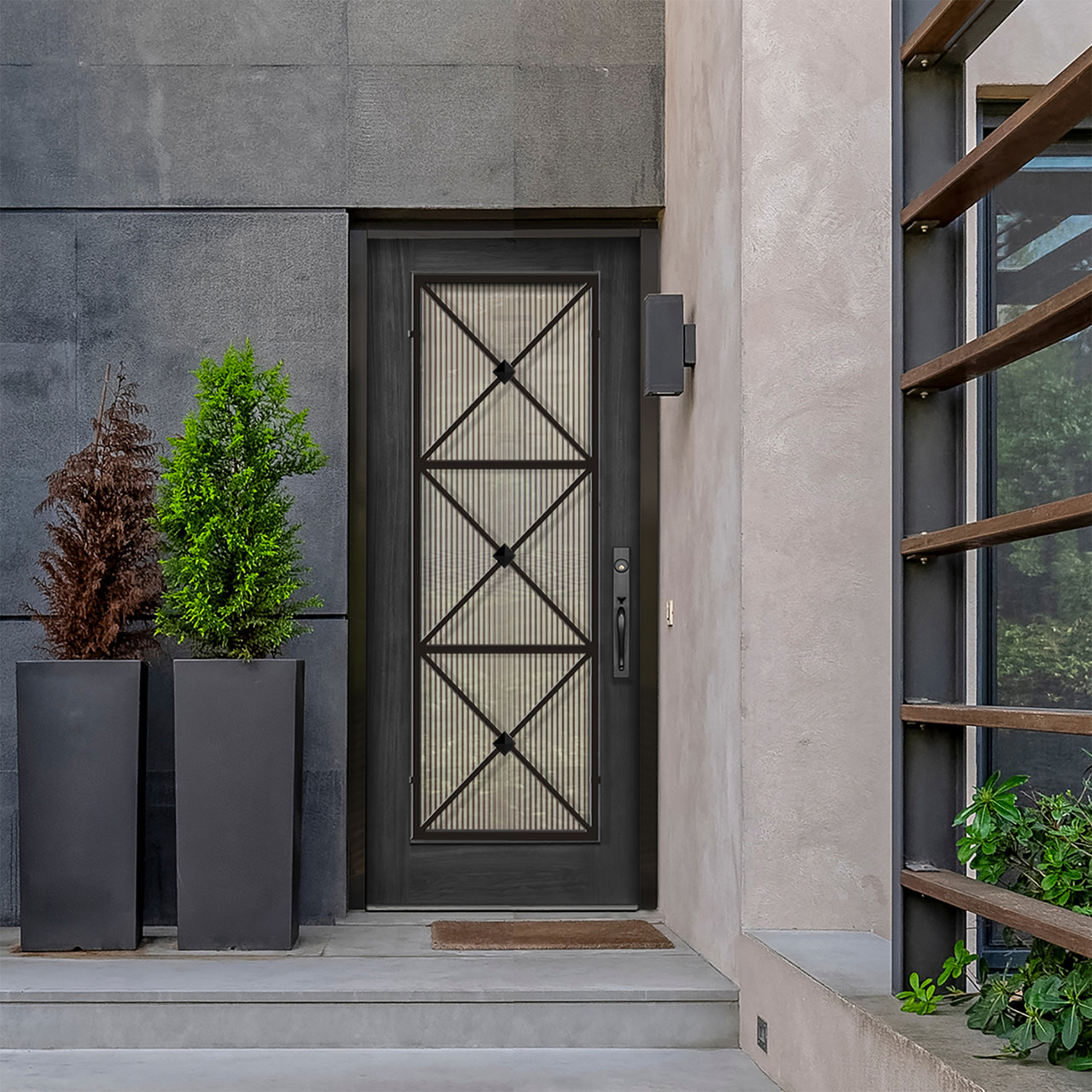 Smoke Grey finish on a Full Lite Republic door
