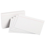 Oxford Ruled Index Cards, 3 x 5, White, 100/Pack Product Image 