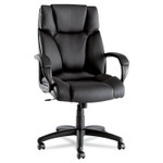 Alera Alera Fraze Executive High-Back Swivel/Tilt Leather Chair, Supports up to 275 lbs., Black Seat/Black Back, Black Base Product Image 
