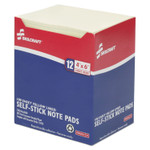 AbilityOne 7530012733755 SKILCRAFT Self-Stick Note Pads, 4 x 6, Lined, Yellow, 100 Sheets, Dozen Product Image 