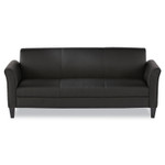 Alera Alera Reception Lounge Furniture, 3-Cushion Sofa, 77w x 31.5d x 32h, Black Product Image 