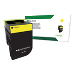 Lexmark 80C1HY0 Return Program High-Yield Toner, 3000 Page-Yield, Yellow Product Image 