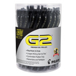 Pilot G2 Premium Retractable Gel Pen, Fine 0.7mm, Black Ink/Barrel, 36/Pack Product Image 