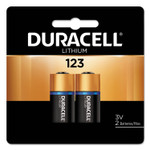 Duracell Specialty High-Power Lithium Battery, 123, 3V, 2/Pack Product Image 