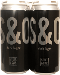 Steel & Oak Dark Lager 4 Pack 473ml