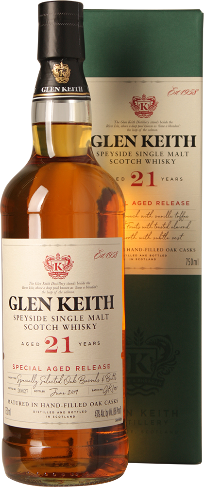 Glen Keith 21 Year Old Single Malt Whisky 750ml