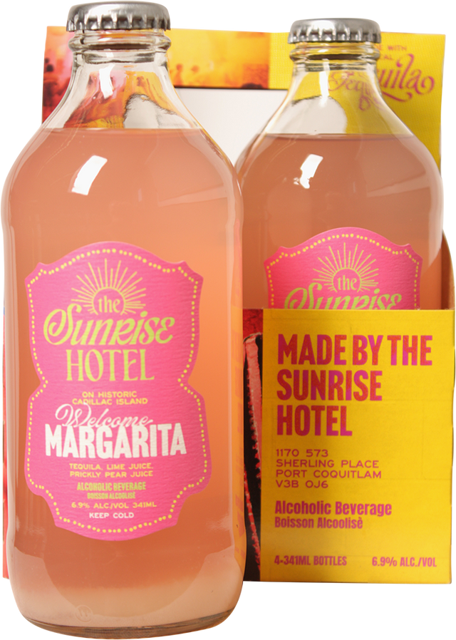 The Sunrise Hotel Welcome Margarita 4 Pack 341ml 