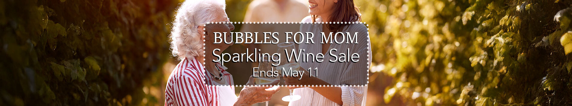 HAPPY MOTHERS DAY WINE SALE BANNER