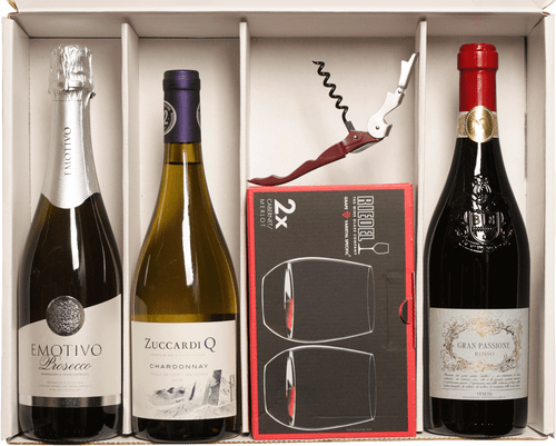 MWC 2023 Gift Package - 3 Wines, 2 Glasses & Corkscrew