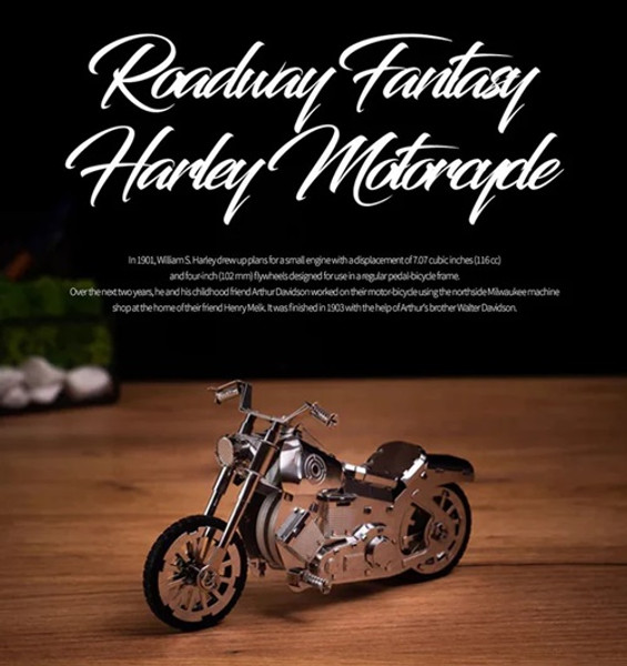 Metal Time 3D Metal Mechanical Model Building Kit Roadway Fantasy Motorbike MT012