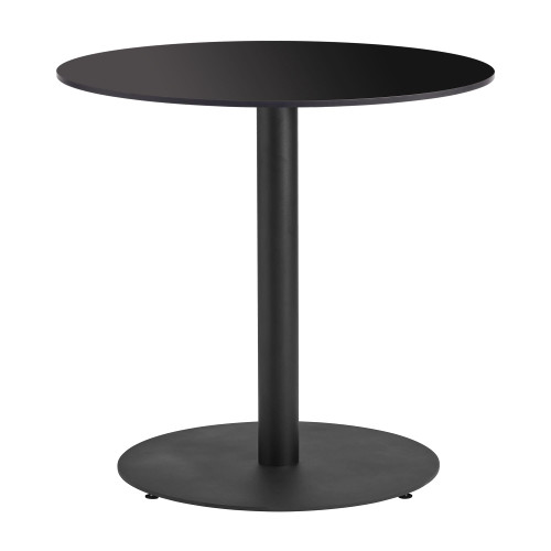 Extrema Black Dining Table with Boston Sleek Black Base - 69cm