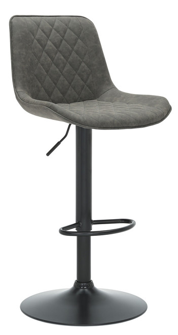 Torino Bar Stool Charcoal Grey with Black Frame