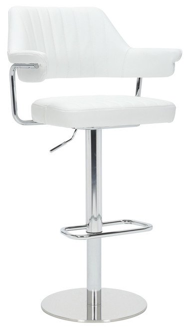 Concorde Signature Real Leather Bar Stool White