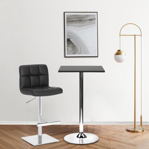 Como Poseur Table Square Black Wood
