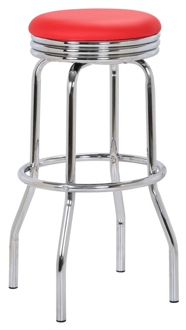 Retro Bar Stool Red