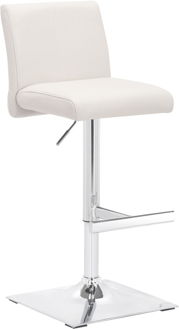 Snella Real Leather Bar Stool White
