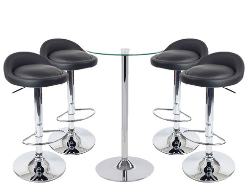 Sofia Real Leather Bar Stool and Como Table Package