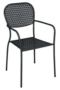 Set of 4 Patterned Bar Stools Black