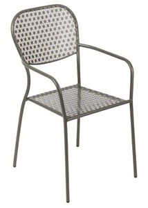 Set of 4 Patterned Bar Stools Grey