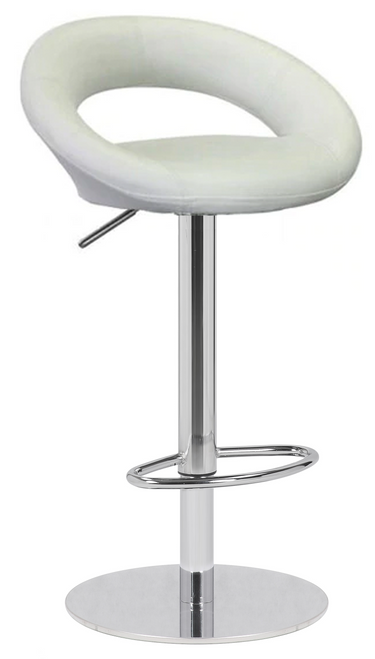 Sorrento Signature Real Leather Bar Stool White