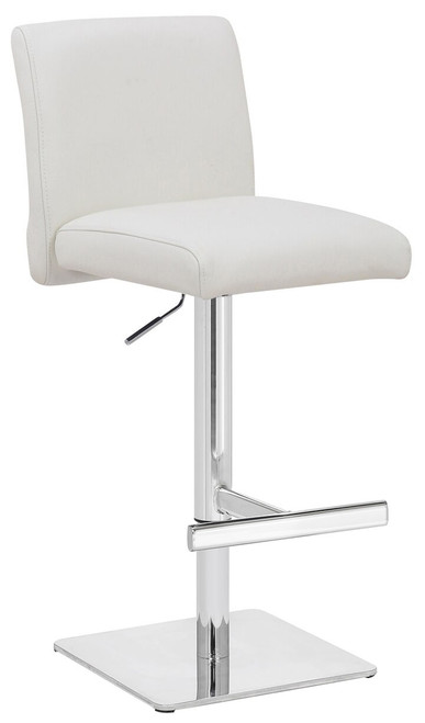 Snella Signature Leather Bar Stool White
