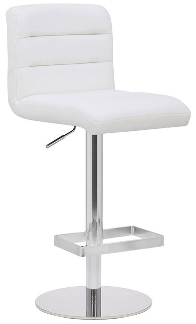 Deluxe Luscious Bar Stool White Square Base