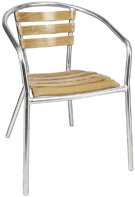 Pack of 4 London Outdoor Wooden Bar Chairs