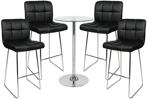 Allegro Fixed Height Curved Bar Stool and Como Table Package