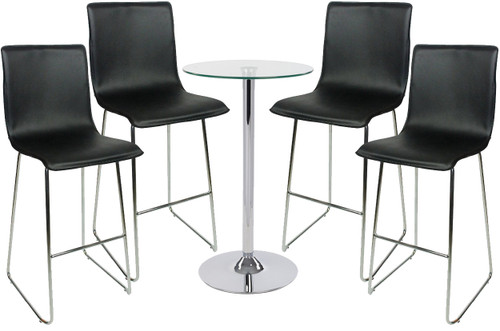 Giola Fixed Height Curved Bar Stool and Como Table Package