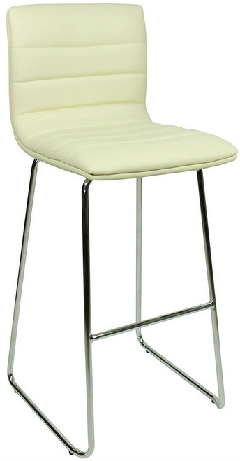 Aldo Fixed Height Curved Bar Stools Cream