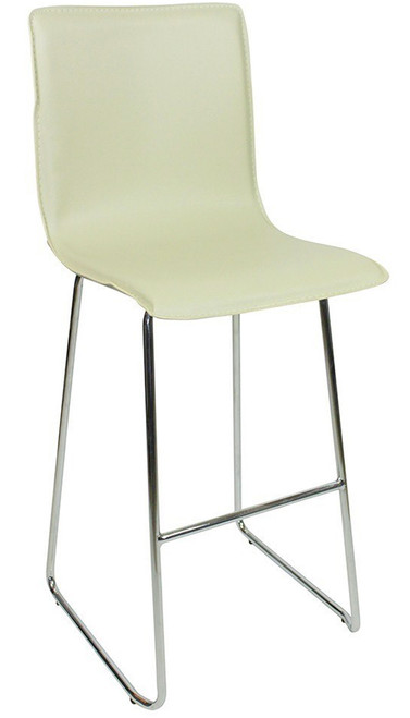 Giola Fixed Height Curved Bar Stools Cream