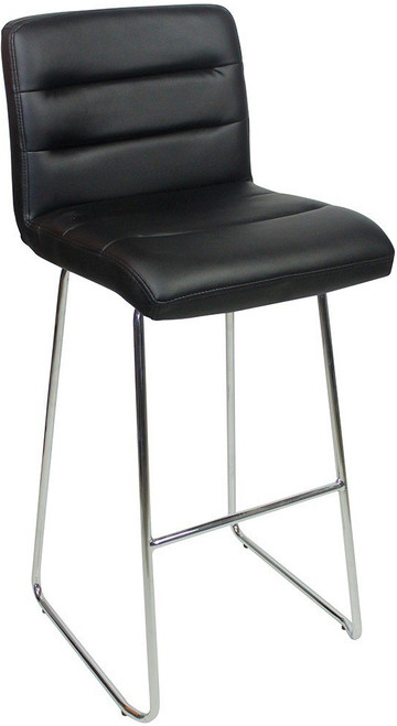 Luscious Fixed Height Curved Bar Stools Black