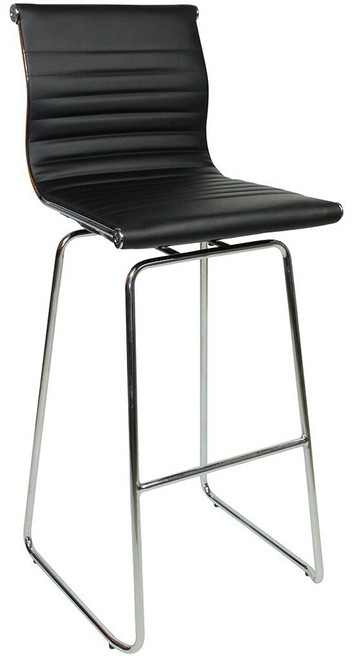 Rovigo Fixed Height Curved Leg Bar Stools Black