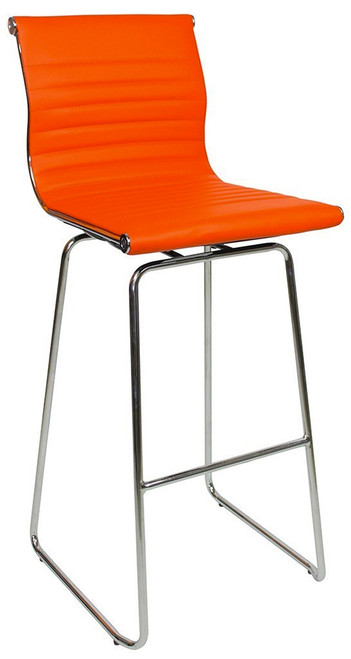 Rovigo Fixed Height Curved Leg Bar Stools Red
