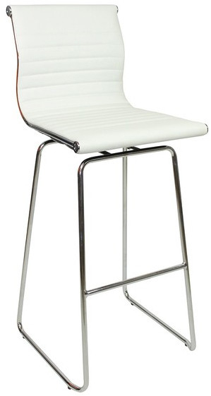 Rovigo Fixed Height Curved Leg Bar Stools White
