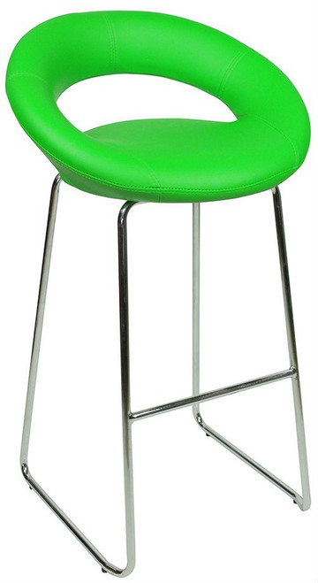 Sorrento Kitchen Fixed Height Curved Bar Stools Green