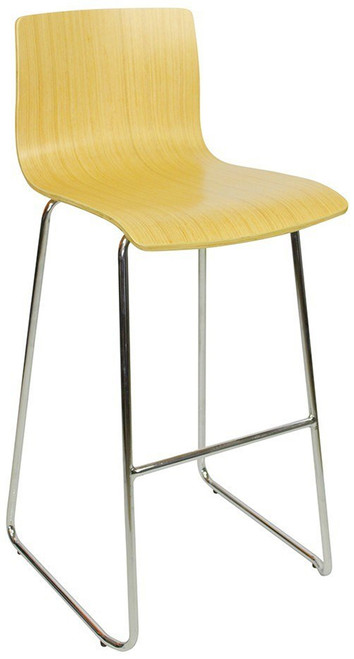 Venezia Fixed Height Curved Bar Stools Oak