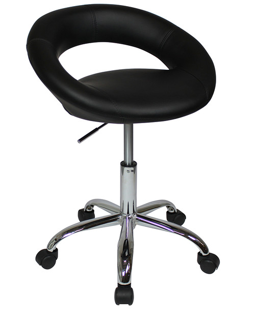 Sorrento Kitchen Chair With Wheels Black