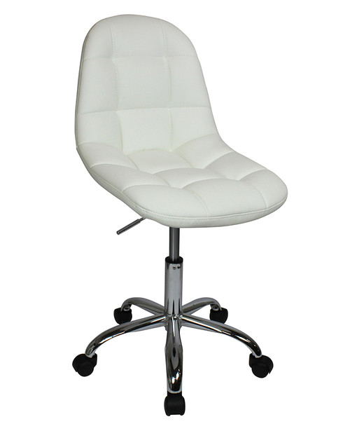 Luna Chair With Wheels White