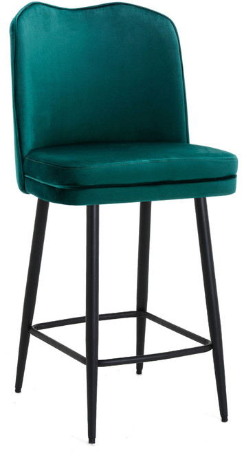 Knightsbridge Velvet Sage Green Kitchen Bar Stool