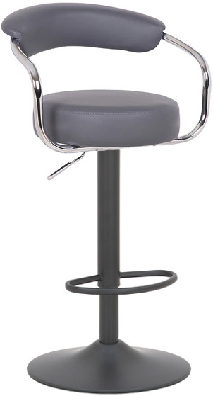 Zenith Bar Stool Charcoal with Black Frame