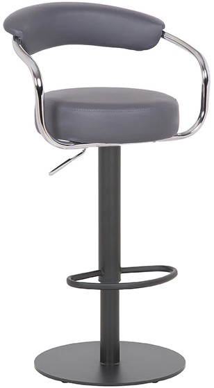 Deluxe Zenith Bar Stool Charcoal with Black Frame