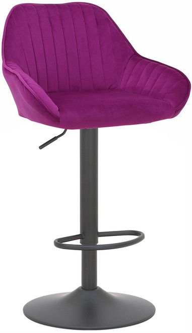 *ONLY 1 LEFT* Velluto Bar Stool Purple Velvet with Black Frame