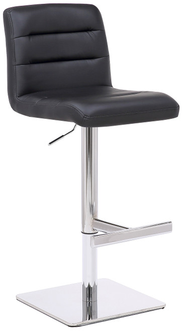 Luscious Signature Real Leather Bar Stool Black