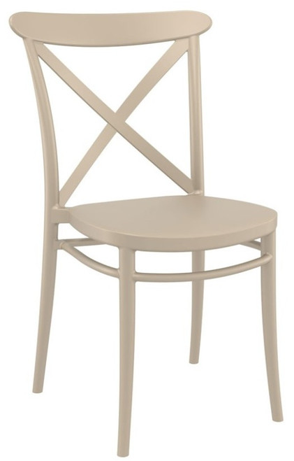 Cross Side Chair Taupe