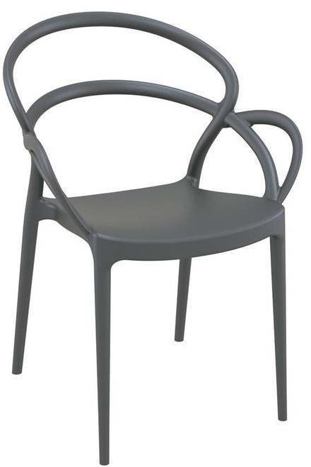 Mila Arm Chair Dark Grey