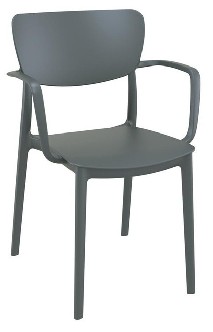 Lisa Arm Chair Dark Grey